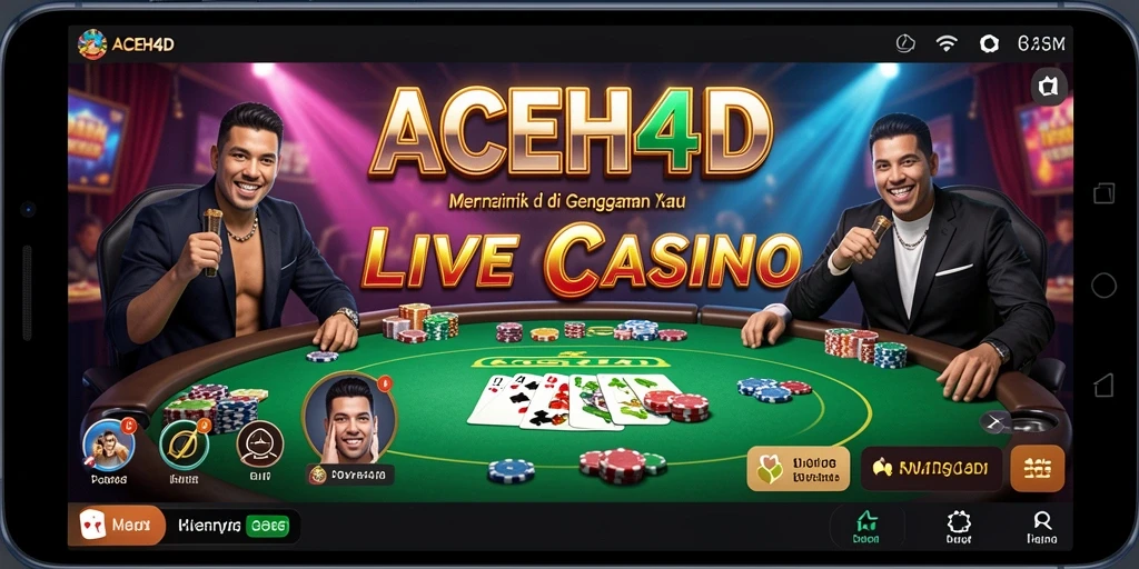 Screenshot gameplay ACEH4D dengan dealer dan pemain nyata.