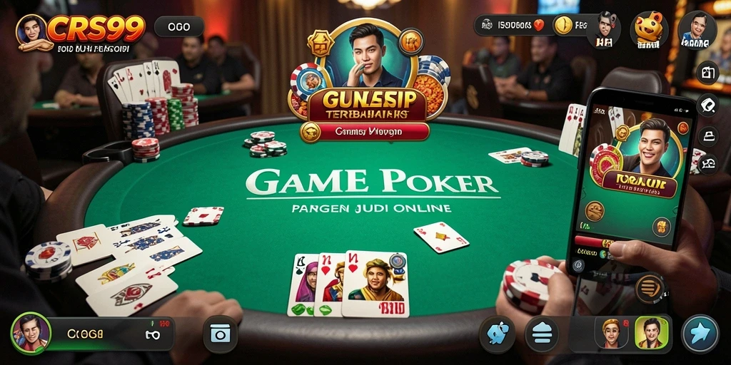 Tampilan gameplay seru dalam aplikasi CRS99 poker.