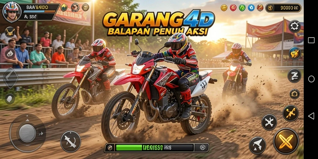 Screenshot utama GARANG4D menampilkan aksi seru balap motor.