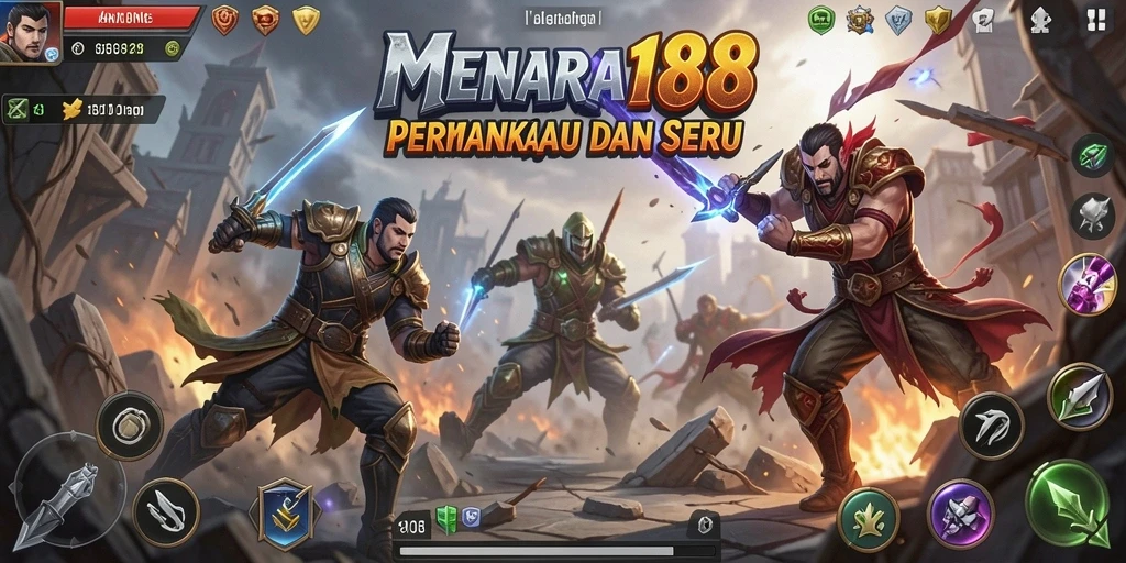 Tampilan gameplay MENARA188 dengan pertarungan yang mendebarkan dan grafis menawan.