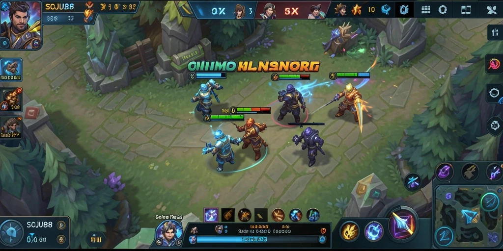Gameplay seru dan kompetitif dalam SOJU88 MOBA.
