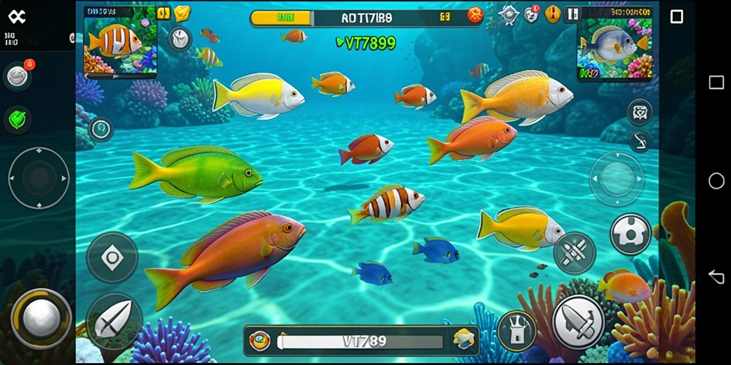 Tampilan gameplay VT789 yang seru dan menghibur saat menembak ikan.